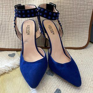 Lk New Leuven Alexander "Capri" Blue Suede Stilettos~8